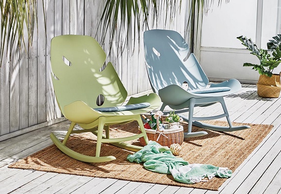 Mecedora Monstera (exterior) Silla de acero