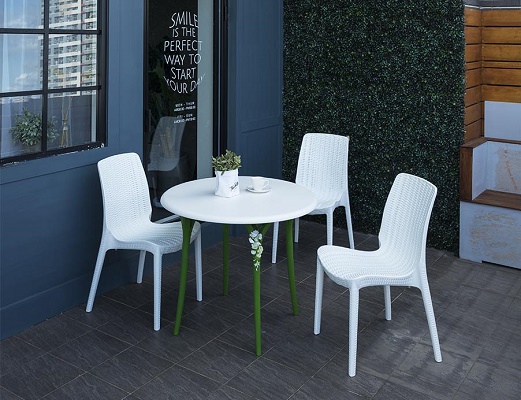 Rue Stackable Rattan Dinning Chair Resin Wicker chair