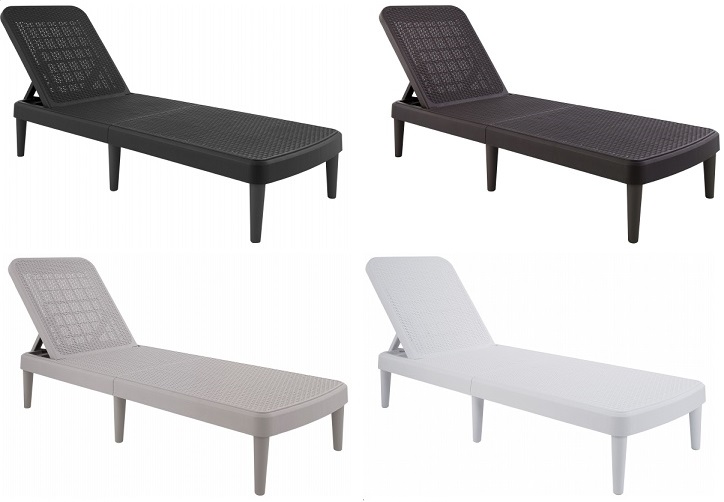 Disponible en color negro, marrón, gris y blanco. Camastro Tahití