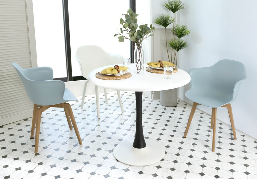 Dining Set: HERON-4 Table and Penguin Leisure Chairs HERON-4 Table and Penguin Leisure Chairs