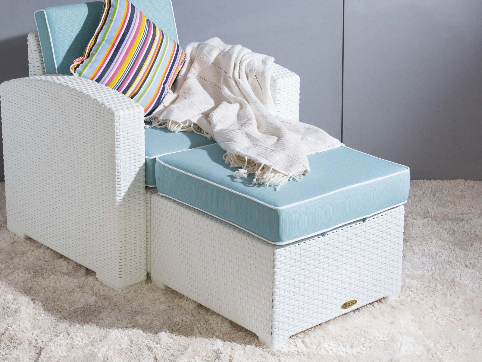 7023OT-PT1 Magnolia Ottoman - Lagoon Design Furniture