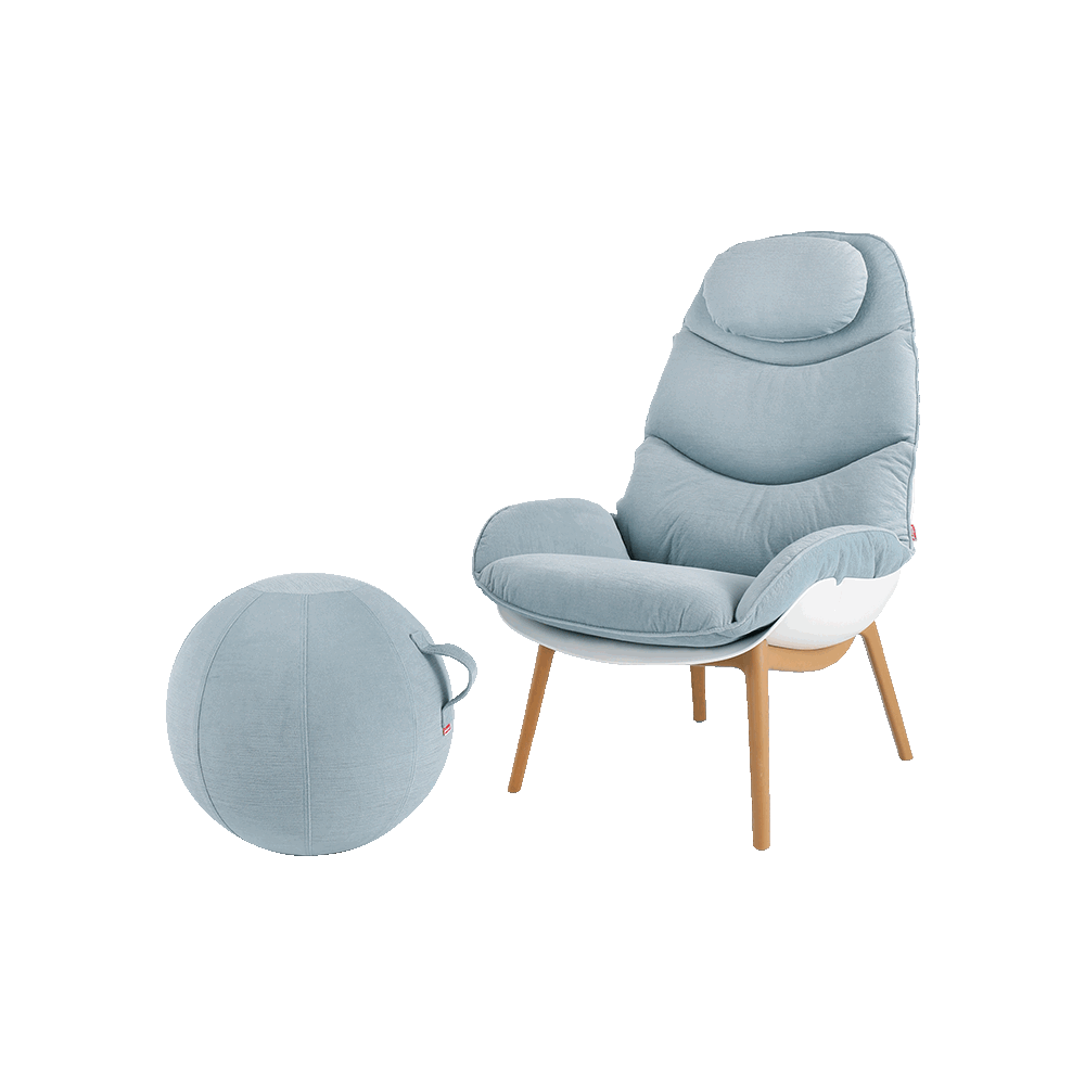 Monstera Accent Chair with Yoga Ball